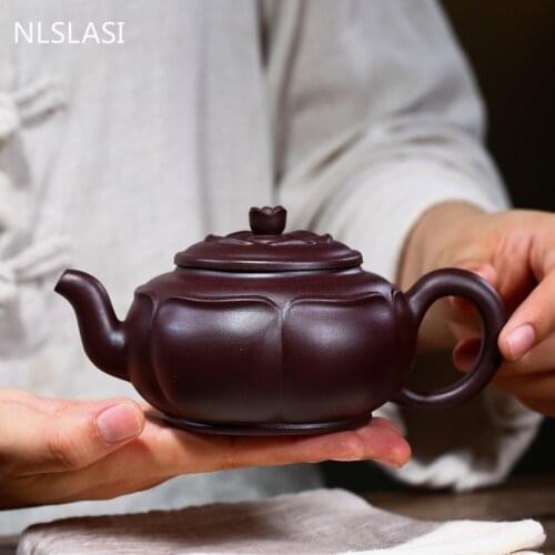 Authentic Yixing Tea Pots Purple Clay Teapot Handmade Raw Ore Beauty Kettle Chinese Tea Set Customized Gifts Tie Guanyin 280ml