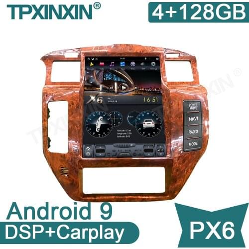 Android 9 4+128G PX6 For Nissan Patrol Y61 2005 - 2008 Android Car Audio Stereo Radio Recorder GPS Head Unit