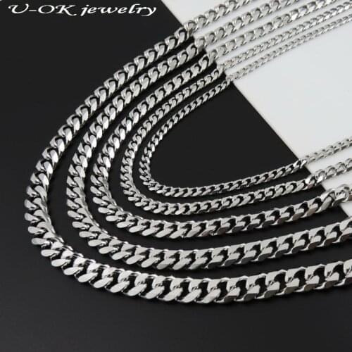 3/4/5/7/8/9mm Mns Chain 316l Stainless Steel Chain Stainless Steel Necklace Fashion Jewelry