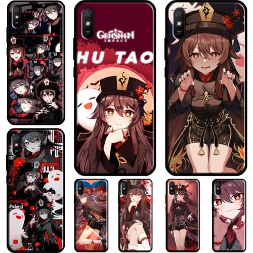 Hu Tao Genshin Impact Cartoon Phone Case For Xiaomi Redmi Note 10 Pro 8 9 Pro 8T 7 9S Cover For Redmi 9T 9A 8A K40 7A 9C