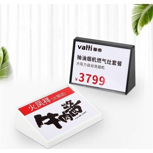Black Plastic Table Number Primary School Students Name Seat Card Sign Holder White Acrylic Food Menu Price Display Plate