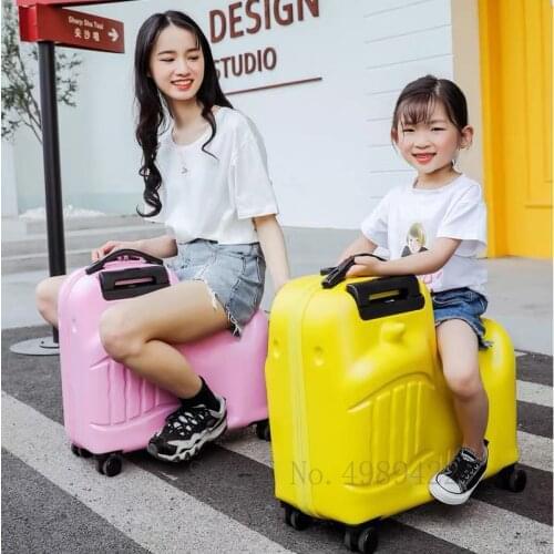 Kids Trolley luggage bag travel suitcase children rolling luggage spinner wheels Student Bag Cute Baby Carry On Trunk suitcase