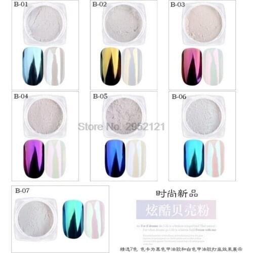 By dhl 1000boxes Chameleon Pigment Duochrome Mirror Powder Chrome Pigment Galaxy Glitter Nail Dust Color hot