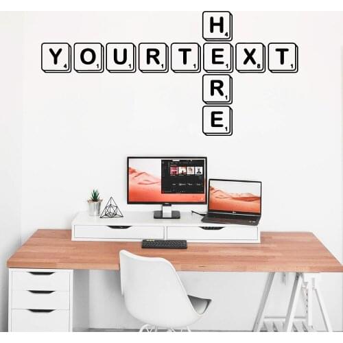 DIY Art your text here Wall Sticker Removable Self Adhesive Watercolo Waterproof Wall Decals Decoration Accessories Murals