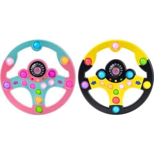 Fidget Hand Toy Push Bubble with Steering Wheel Popper Party Favor Funny Gift Silicone Sensory Toy for Kid Stress Relief