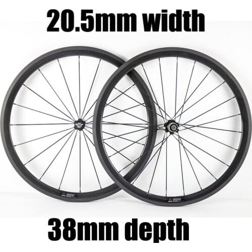 20.5 Mm Width Clincher / Tubular Road Bike Wheelset Road Bike Wheels 700c 38mm Depth Basalt Brake Surface NOVATEC HUB