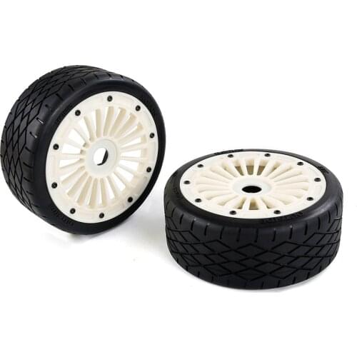 On Road Tire and Nylon Wheel Hub 2pc for 1/5 Rovan F5 Truck MCD XS-5 RR5
