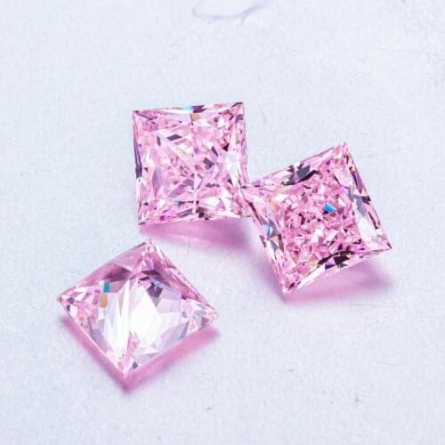 Factory Hot Selling Pink Price Hand Made Princess Cut Stones For Jewelry Making Diamond Loose Gemstone