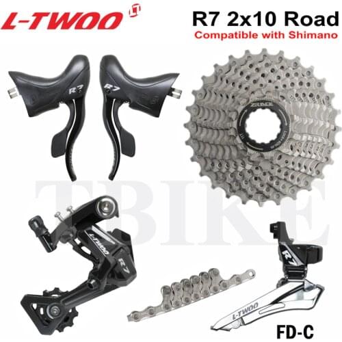 LTWOO R7 2X10 Road Bike Shifters Lever Brake Road Bicycle Derailleur for road 10s R6800 R4700 Claris Sora 10s chain 32t cassette