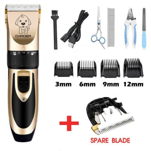 Pet Dog Hair Trimmer Electrical Cat Clippers Dog Cutter Machine Shaver Grooming Scissors USB Rechargeable Low-noise Pets Haircut
