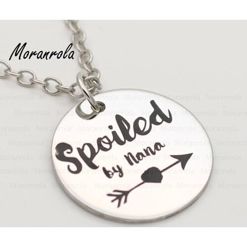 New arried "spoiled by nana" Copper nana necklace &Keychain, mothers day Jewelry Gift for grandma