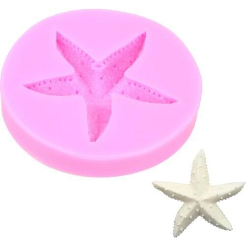 Sea Star Fondant Cake Candy Silicone Molds Starfish Soap Mould Baking Tools DIY Chocolate Cake Decoration Tool