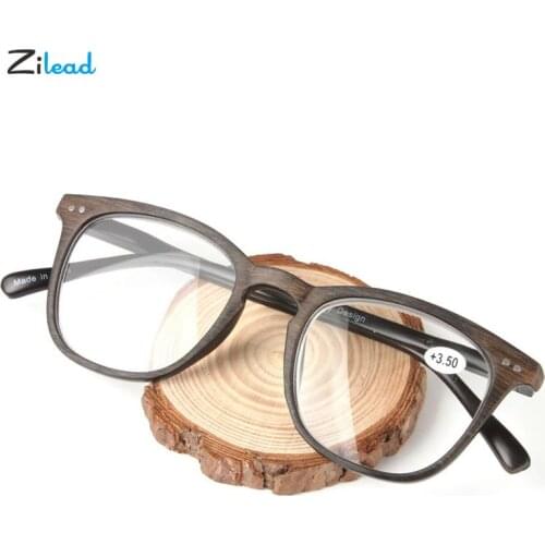 Zilead Wood Grain Reading Glasses For Women Men Fashion Retro Presbyopia Eye Glasses Male Feamle Eyewear Diopter+1.0...+4.0 Очки