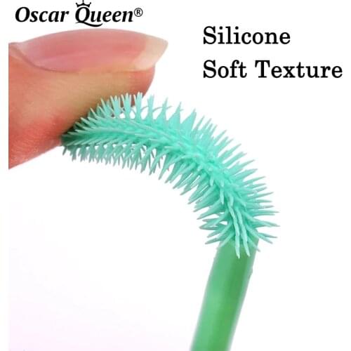 Wholesale 100 Pcs Good Quality Silicone Disposable Crystal Eyelash Brushes Comb Mink Lashes sOFTMascara Wands Makeup Lash Tool