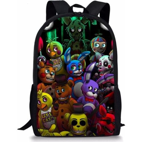 New Hot Sales School Bags Children Backpack Boy Girl Kids School Backpack Five night at fredd Pattern Student Bag Mochia Escolar