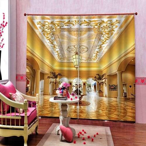High Quality European Style 3D Blackout Curtains for Living Room bedroom Window Curtains