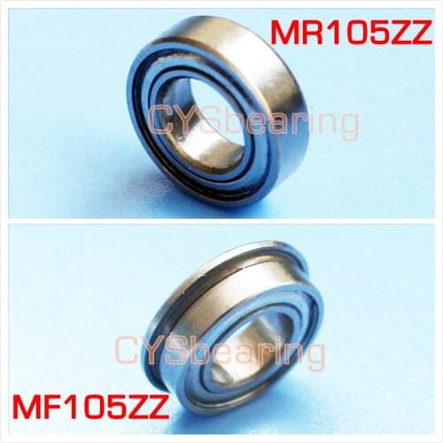 SMR105ZZ stainless MR105ZZ 5X10X4mm 5*10*4mm MR105-2Z metal shielded steel miniature ball bearing MF105ZZ flange ball bearing