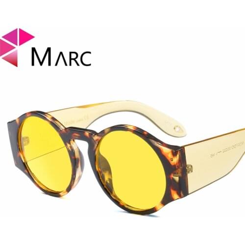 MARC UV400 NEW WOMEN MEN Eyewear designer sunglasses Oculos fashion Sol gafas Wrap Plastic Red Resin Leopard print Round Oval