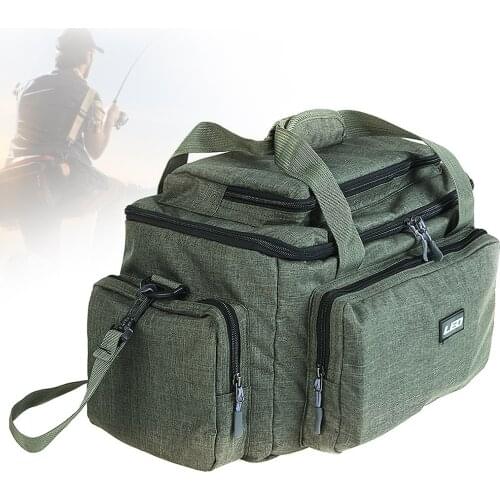 Large Capacity Fishing Bag Nylon Cloth Shoulder Messenger Reservoir Fishing Tackle Reel Lure Camera Storage Bag