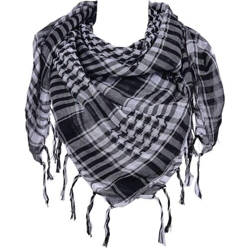 Thin Military Tactical Keffiyeh Shemagh Desert Arab Scarf Shawl Neck Cover Head Wrap Hiking Shooting Accessories for Summer