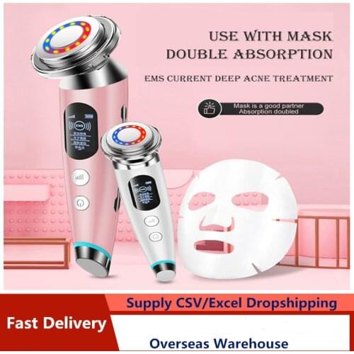 7 in 1 RF&EMS Radio Frequency Face Skin Tightening Lifting Beauty Device Mesotherapy Apparatus Massager Wrinkle Remover Machine