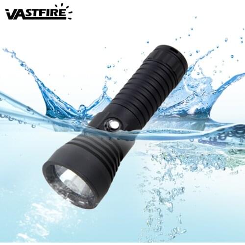 VastFire U2 Stepless Dimming 100M waterproof Diving Flashlight Tactical Hunting Torch