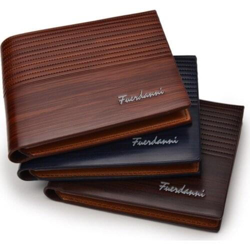 Vintage Men Leather Wallet Short Slim Male Purses Money Credit Card Holders Men Wallet Money Bag