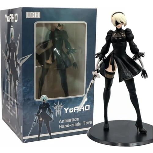 YoRHa No.2 Type B Anime Game NieR Automata 2b Action Figure Deluxe Version PVC Collection Toys Brinquedos Christmas Gift 28CM