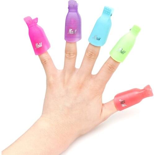10Pcs/Lot Plastic Nail Art Soak Off Cap Clip UV Gel Polish Remover WrapTool Led Gel Nail Polish Varnish Nail Accessories Tool