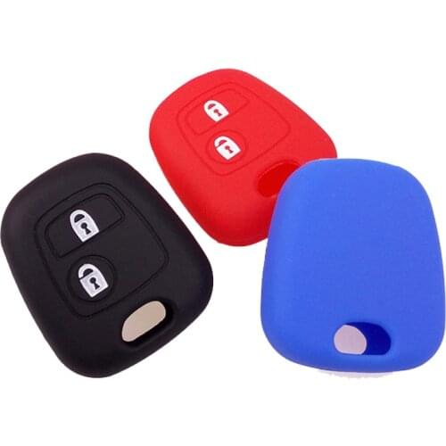 10pcs 2 BUTTON SILICONE KEY COVER FIT FOR CITROEN C1 C2 C3 C4 XSARA PICASSO PEUGEOT 106 107 206 207 307 FORTOYOTA AYGO REMOTE