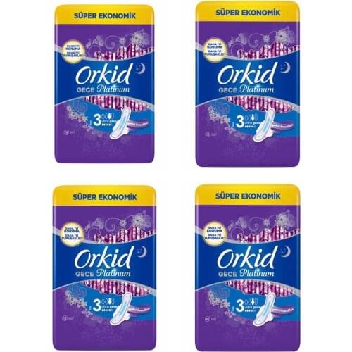 18 pad * 4'lu Package Tampax Platinum Sanitary Napkin Night Super Economic Package 18 Pad