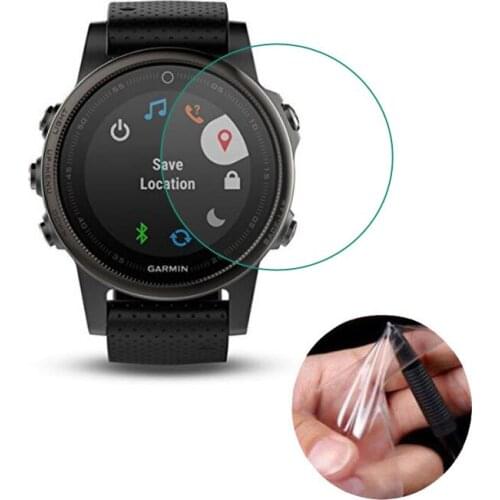 5pcs Soft TPU Clear Protective Film Guard For Garmin Fenix 5/5S/5X Fenix5 Plus Smart Watch Full Screen Protector Cover(Not Glass