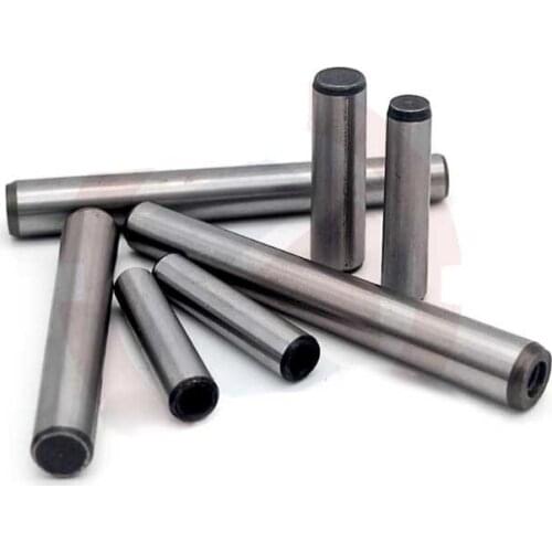 5pcs M6 socket tail locating pins internal thread circle dowels cylindrical pin dowel 45# steel hard hardened 20mm-90mm length