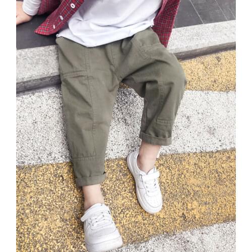 Boy Pants Kids Autumn Spring Clothes solid children pants for baby boys trousers 100~160 toddlers