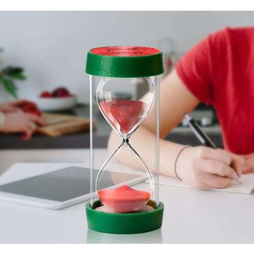 Hourglass Fruits Design Clear Glass Ornament Hour Glass Sand Timer Reloj De Arena Rosado Room Decor Home Decoration