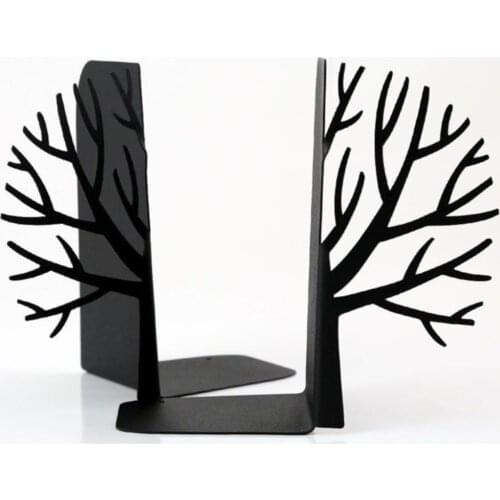 Black Tree Figured Stylish Cute Decorative Desktop Organizer Office Home Bookends Book Ends Stand Holder Shelf Book Rack
