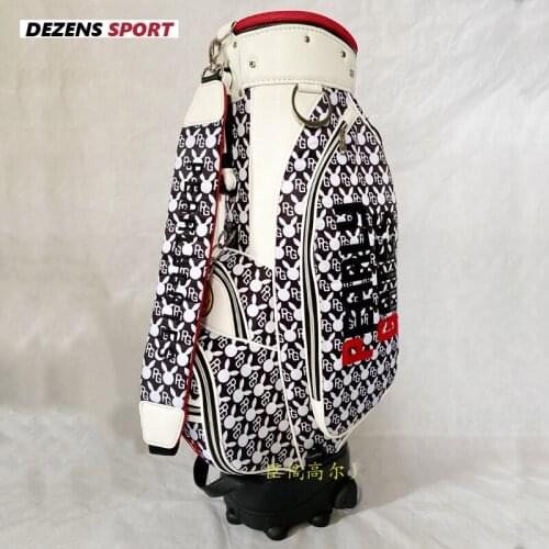 DEZENS New Golf Bag Women Full Clubs Set Standard Golf Bags Pink/Black printing