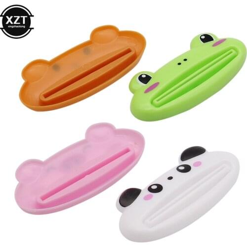 1pcs Plastic Cartoon Toothpaste Dispenser Tube Squeezer Home Tube Squeezer Easy Tooth Paste Rolling Holder Bathroom Accessories