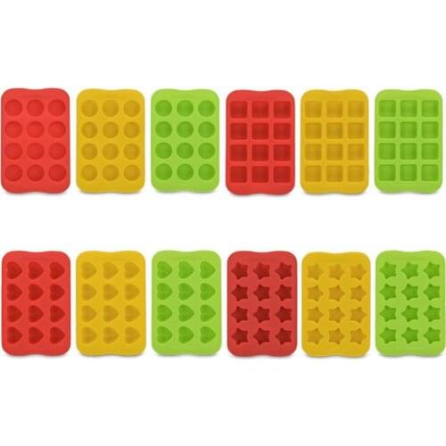 Four Shape Ice Mold DIY Creative Ice Cube Mould Food Silicone Kitchen Cube Grade Bar Maker Ice Tray Fruit Accessories D6B4