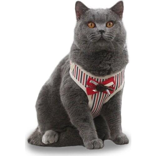 Cat harness bow tie kitten dog collar pet products for dog puppy supplies