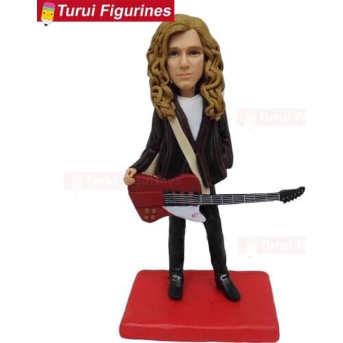 Guitar player tiny little mini people figurine for boyfriend miniature for kids real face design unique gift ideas collective in