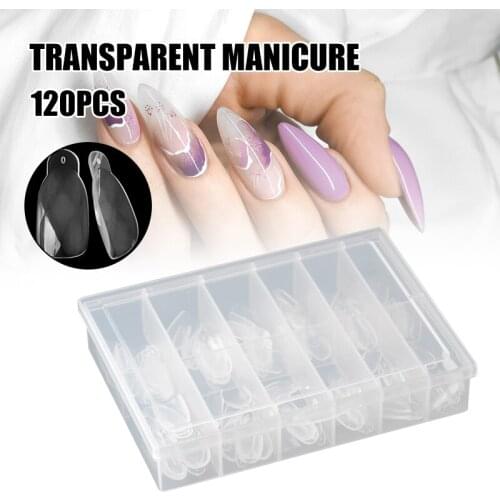 False Nails Diamond Nail Mold Fish Scale Nail Mold Rapid Extension and Shaping Reusable Easy to Use 120 Pieces 12 Sizes NE