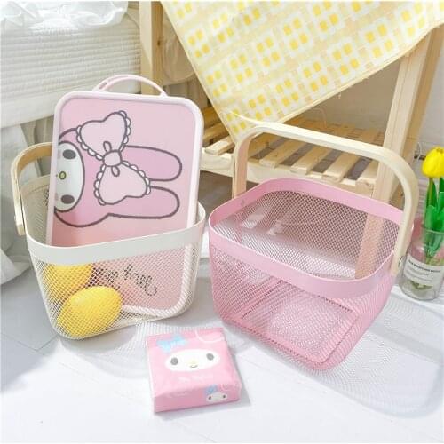 1pc Metal Retro Basket Portable Multi-Function Vegetable Fruit Egg Groceries Practical Storage Basket Organizer