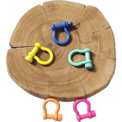 Fashion Simple Spray Paint U-shaped Buckle DIY Necklace Bracelet Pendant Accessory Openable Multiple Color Options Carabiner