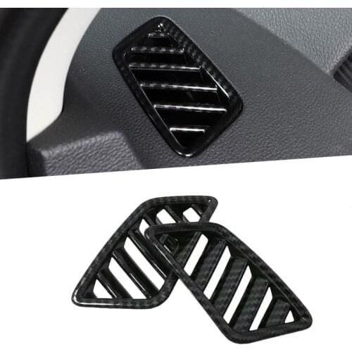 New 2Pcs Car Interior Upper Air Vent Outlet Cover Trim for Mitsubishi Eclipse Cross 2017 2018 Silver Matte Carbon Fiber Color