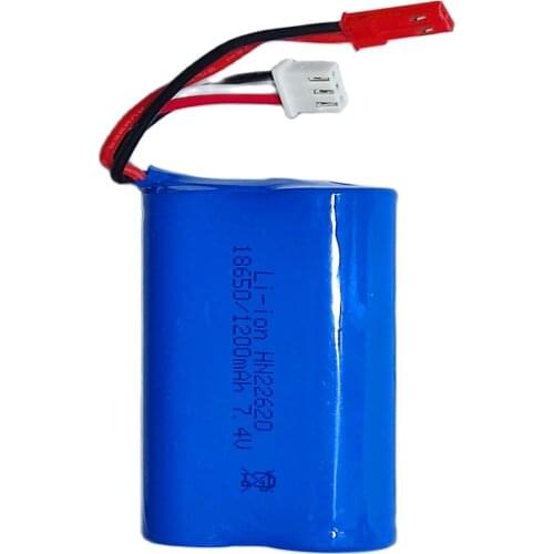 Original 7.4V 1200mAh Li-thium Ion Battery for 1/14 scale Huina 1561/1562 RC Fire Truck Huina 1592/1593 RC Excavator Model