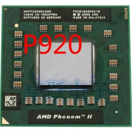 Original Laptop CPU P920 HMP920SGR42GM 1.6GHz 2MB Quad Core Notebook processors Laptop CPU free shipping