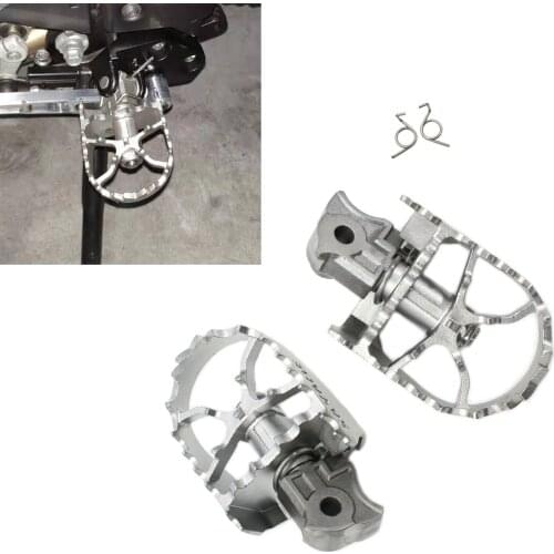 Stainless Steel Front Footrests Wide Fat Rider Footpegs For SUZUKI DL1000 V-Strom 2015-2019 Silver