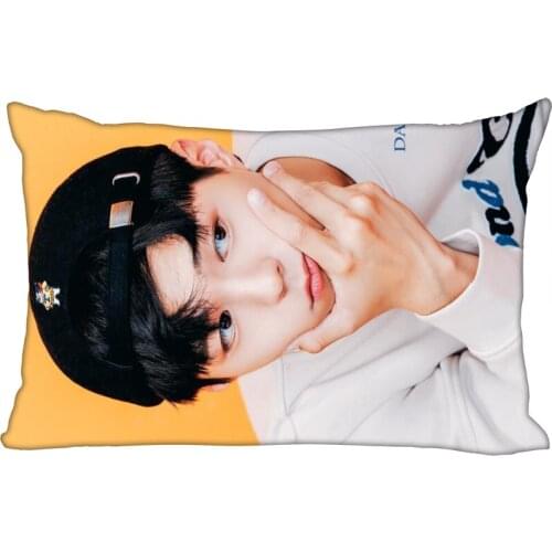 Custom Pillowcase Cover Park Bo Gum Rectangle Zipper Pillow Cover Satin Fabric Pillowcase 40x60cm45X75cm50X75cm(Two sides)10-10