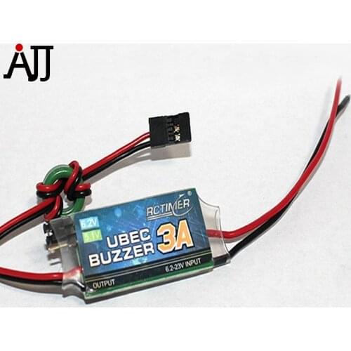 Rctimer 3A UBEC with Low Voltage Buzzer External Switching Mode BEC RCT3A for RC QuadCopter ESC